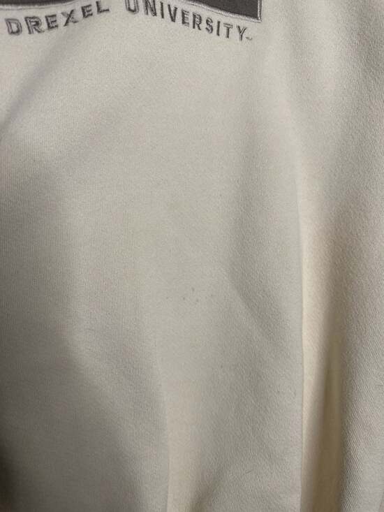 90s JanSport Drexel University MOM Embroidered Crewneck Sweatshirt Cream Small - Picture 2 of 8